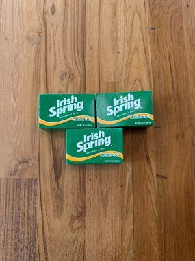 Irish Spring Bar Soap Old Formula No Linseed 4oz Bars - Lot Of 3